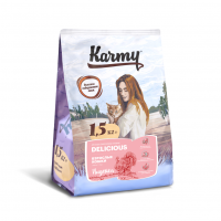 Сухой корм Карми Делишес (Karmy Delicious) для кошек привередливых в питании Индейка_1