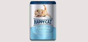 Влажный корм Happy Cat (Хеппи Кет) для котят Куроча с морковью Соус 100гр_1