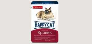 Влажный корм Happy Cat Sterilized (Хеппи Кет Стерилизед) для стерилизованных кошек Кролик Соус 100гр_1
