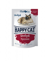 Влажный корм Happy Cat Sterilized (Хеппи Кет Стерилизед) для стерилизованных кошек Кролик Соус 100гр_0