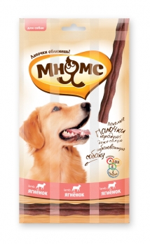 Лакомые палочки «Мнямс»- это вкусное и здоровое угощение для собак с большим содержанием мяса